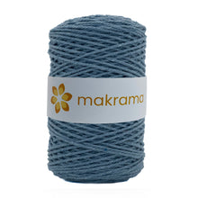 Cargar imagen en el visor de la galería, Cuerda Algodón 2mm Makrama 500gr Azul Grisáceo
