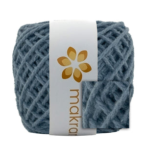 Cuerda Algodón Mini 2mm Makrama 150gr Azul Grisáceo
