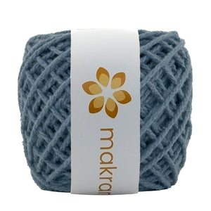 Cuerda Algodón Mini 2mm Makrama 150gr Azul Grisáceo