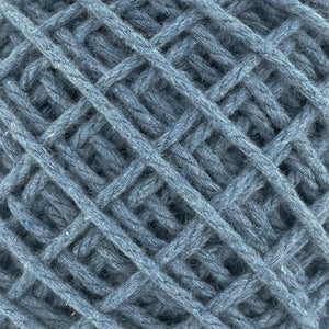 Cuerda Algodón Mini 2mm Makrama 150gr Azul Grisáceo