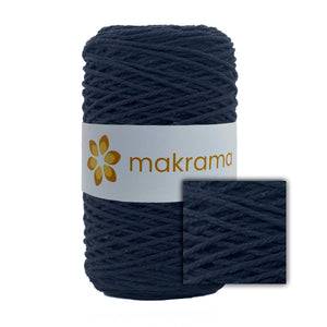 Cuerda Algodón 2mm Makrama 500gr Azul Marino