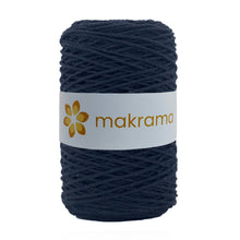 Cargar imagen en el visor de la galería, Cuerda Algodón 2mm Makrama 500gr Azul Marino
