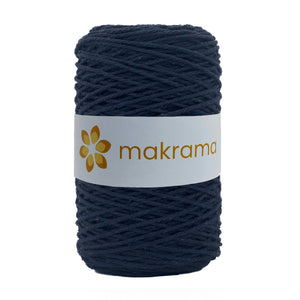 Cuerda Algodón 2mm Makrama 500gr Azul Marino
