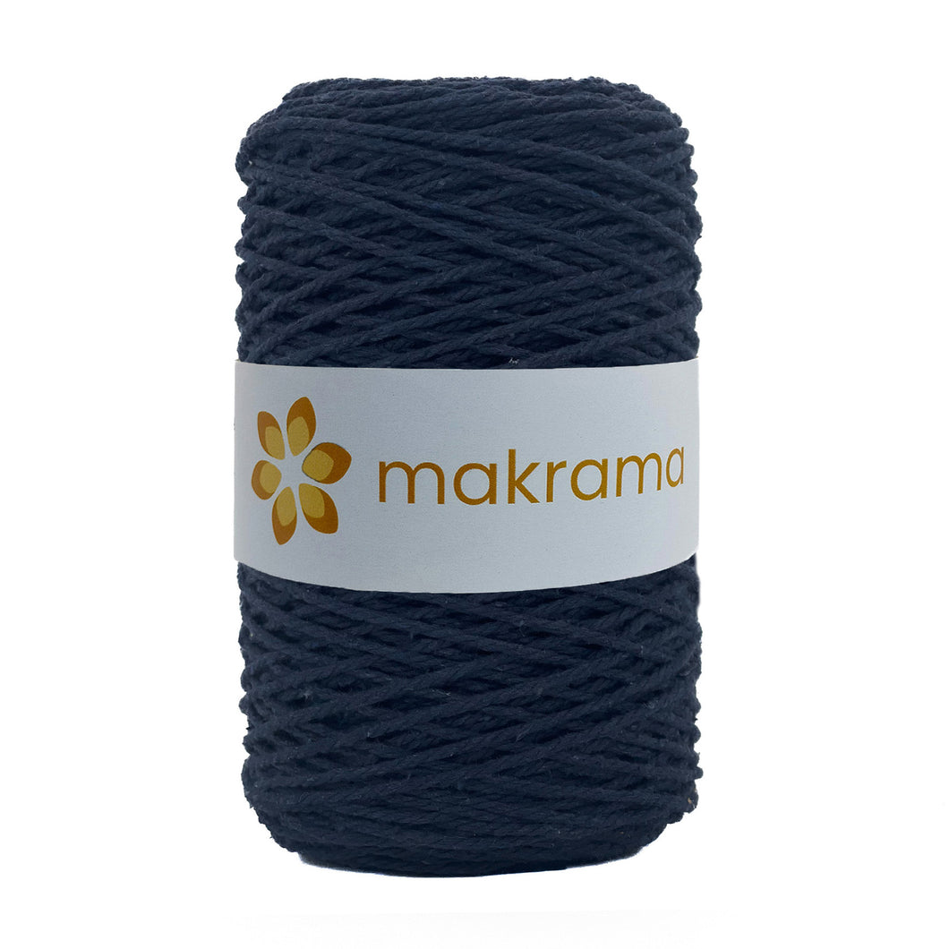 Cuerda Algodón 2mm Makrama 500gr Azul Marino