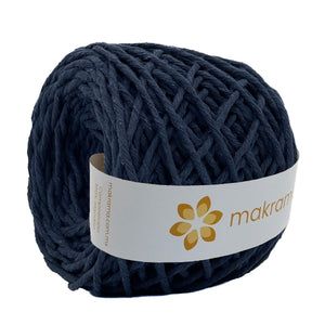 Hilaza Algodón 3mm Makrama 100m Azul Marino
