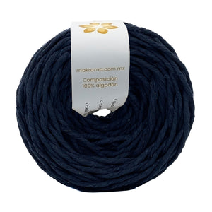 Hilaza Algodón 3mm Makrama 100m Azul Marino