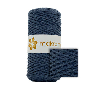 Cuerda Algodón 2mm Makrama 100m Azul Oxford