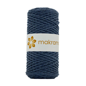 Cuerda Algodón 2mm Makrama 100m Azul Oxford