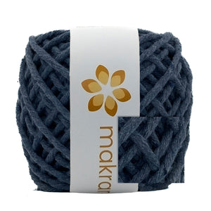 Hilaza Algodón Mini 3mm Makrama 150gr Azul Oxford