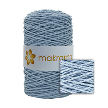 Cargar imagen en el visor de la galería, Cuerda Algodón 2mm Makrama 500gr Azul Pastel
