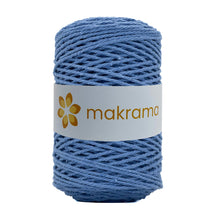 Cargar imagen en el visor de la galería, Cuerda Algodón 2mm Makrama 500gr Azul Plumbago
