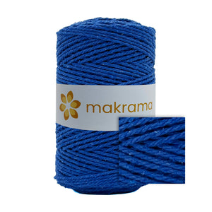 Cuerda Algodón 2mm Makrama 500gr Azul Rey