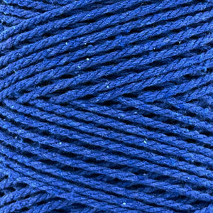 Cuerda Algodón 2mm Makrama 500gr Azul Rey
