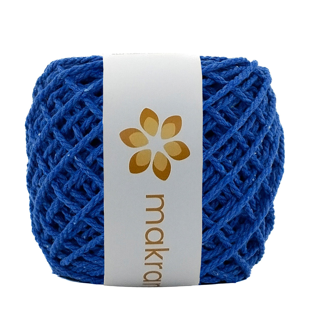 Cuerda Algodón Mini 2mm Makrama 150gr Azul Rey