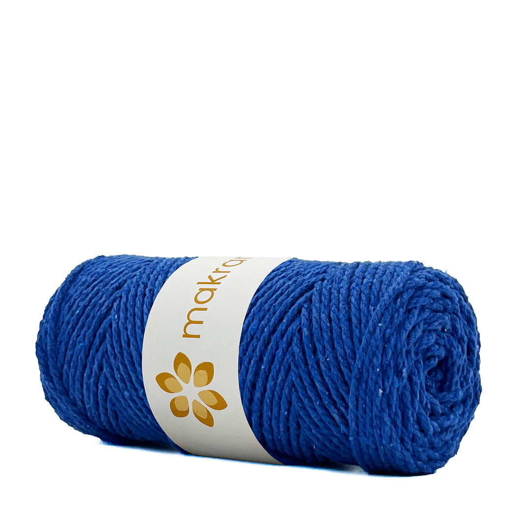 Cuerda Algodón 2mm Makrama 100m Azul Rey
