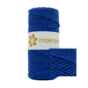 Cuerda Algodón 2mm Makrama 100m Azul Rey