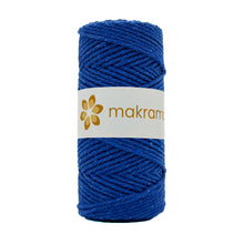 Cargar imagen en el visor de la galería, Cuerda Algodón 2mm Makrama 100m Azul Rey
