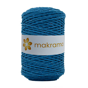 Cuerda Algodón 2mm Makrama 500gr Azul Turquesa