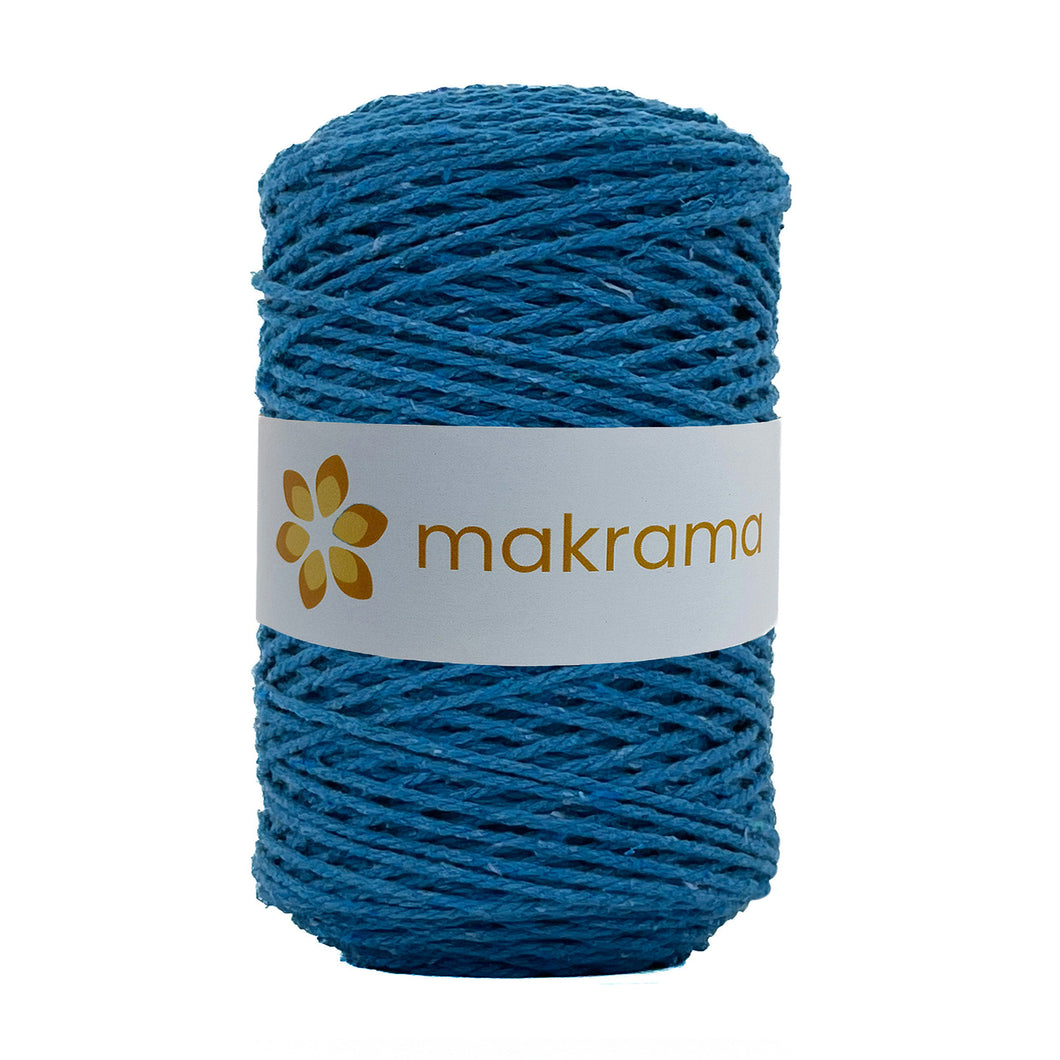 Cuerda Algodón 2mm Makrama 500gr Azul Turquesa