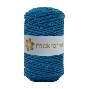 Cuerda Algodón 2mm Makrama 500gr Azul Turquesa