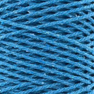 Cuerda Algodón 2mm Makrama 500gr Azul Turquesa