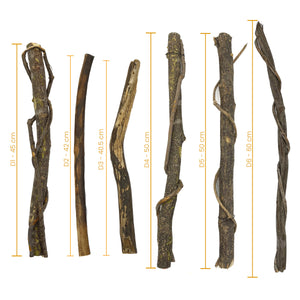 Bastón Madera Makrama 41cm - 52cm