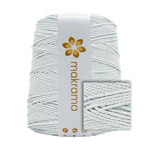 Cuerda Algodón 2mm Makrama 1kg Blanco