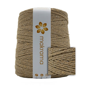 Cuerda Algodón 2mm Makrama 1kg Café Caramelo