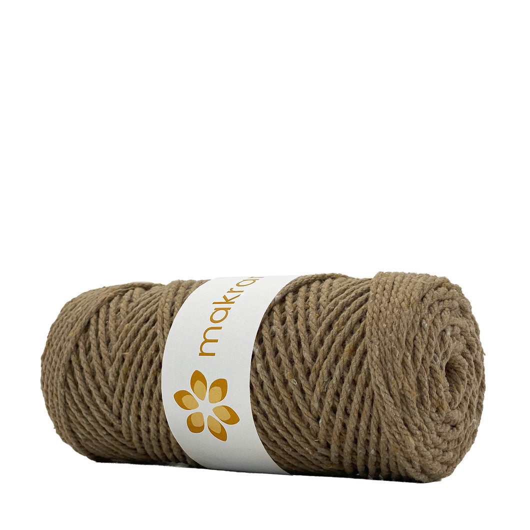 Cuerda Algodón 2mm Makrama 100m Café Caramelo