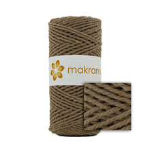 Cargar imagen en el visor de la galería, Cuerda Algodón 2mm Makrama 100m Café Caramelo
