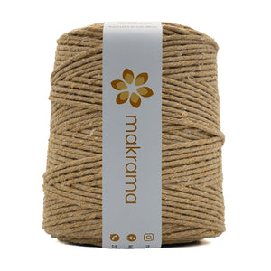 Hilaza Algodón 3mm Makrama 1kg Café Caramelo