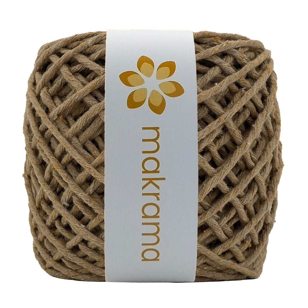 Hilaza Algodón 3mm Makrama 100m Café Caramelo