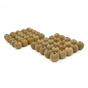 Cuentas Artesanales de Madera Café Makrama 20mm 50pz