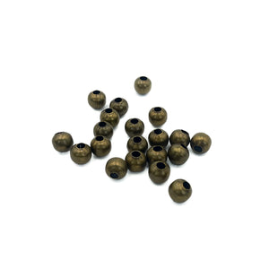 Cuentas de Metal Brillo Makrama 10mm Oro Viejo 20 pz