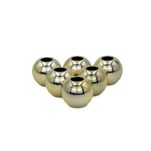 Cuentas de Plástico Makrama Dorado 25mm 6pz