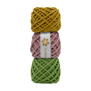 Kit Hilaza Algodón 3mm Makrama Colores Varios 3pz