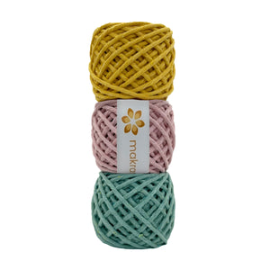 Kit Hilaza Algodón 3mm Makrama Colores Varios 3pz