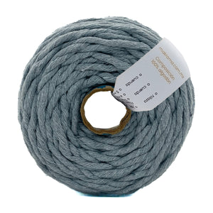 Hilaza Algodón 4mm Makrama 1kg Gris Ártico
