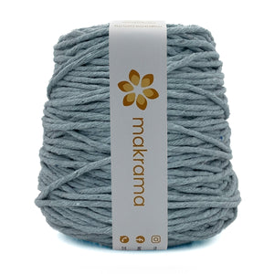 Hilaza Algodón 4mm Makrama 1kg Gris Ártico