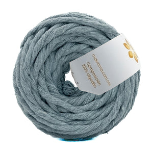 Hilaza Algodón Mini 4mm Makrama 150gr Gris Ártico