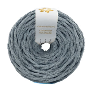 Hilaza Algodón 4mm Makrama 500gr Gris Ártico