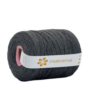 Cuerda Algodón 2mm Makrama 1kg Gris Carbón