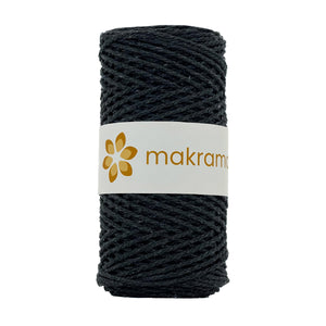 Cuerda Algodón 2mm Makrama 100m Gris Carbón