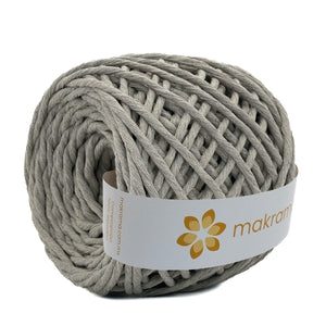 Hilaza Algodón 4mm Makrama 500gr Gris Claro