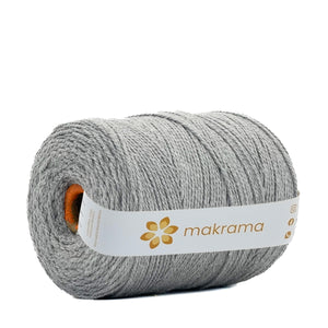 Cuerda Algodón 2mm Makrama 1kg Gris Denim