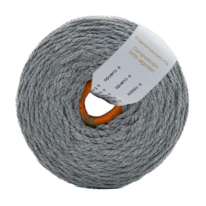 Cuerda Algodón 2mm Makrama 1kg Gris Denim