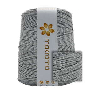 Cuerda Algodón 2mm Makrama 1kg Gris Denim