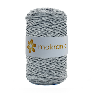 Cuerda Algodón 2mm Makrama 500gr Gris Denim