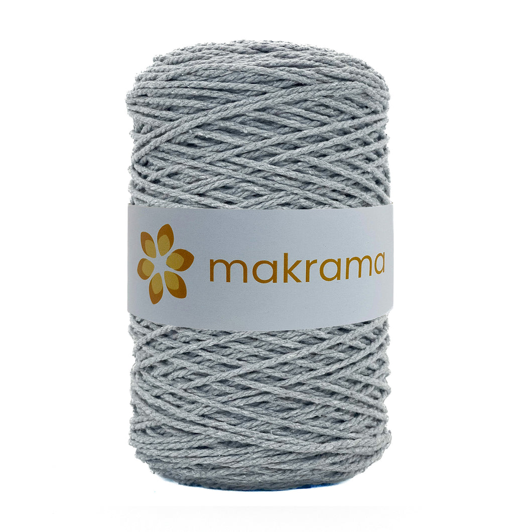 Cuerda Algodón 2mm Makrama 500gr Gris Denim