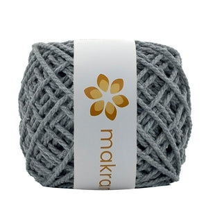 Cuerda Algodón Mini 2mm Makrama 150gr Gris Denim